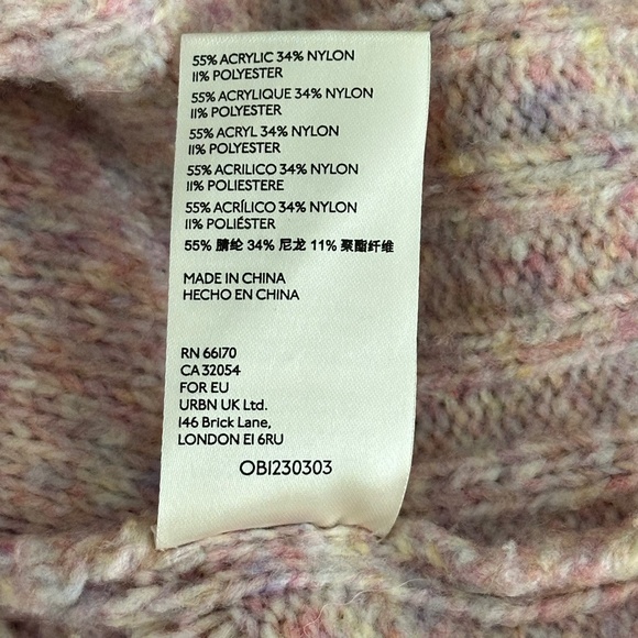 Free People Molly Cable Knit Cardigan Pink Angel Food Cake Women's Small - Picture 12 of 16